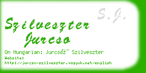 szilveszter jurcso business card